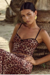 CICI TOP - LEOPARD PRINT WITH LACE